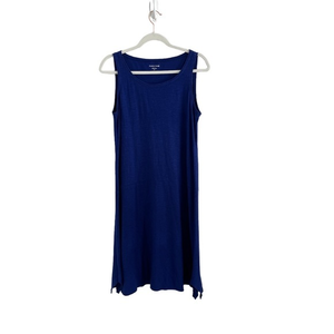 Eileen‎ Fisher royal blue midi sheath dress T-shirt dress